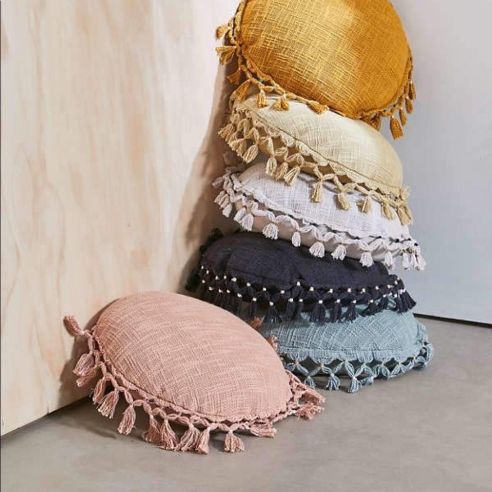 Urban Outfitters round fringe Emma pillow